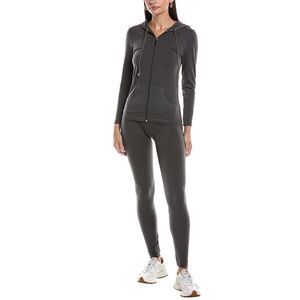 Marion Womens  2Pc Zip Hoodie & Legging Set, Grey